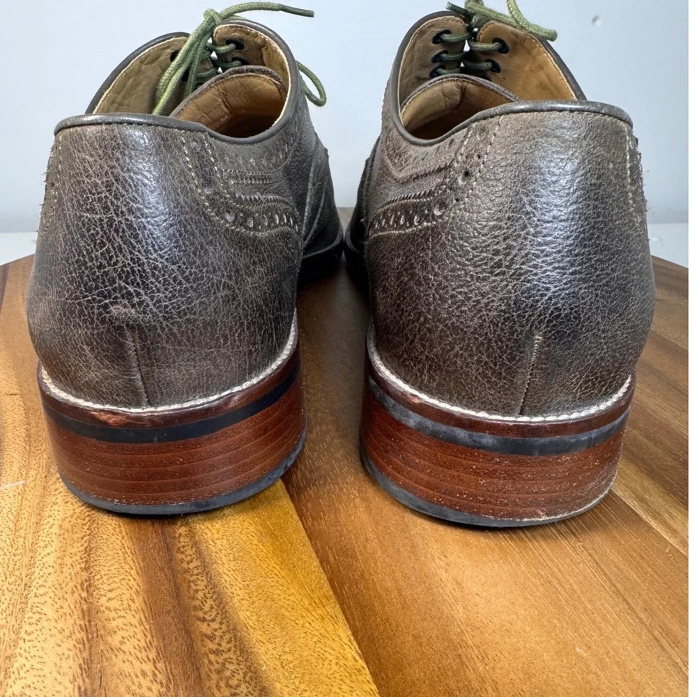 Cole Haan Mens Wingtip Oxfords Brown Leather Grand OS Lace Up Dress Shoes Sz 15M
